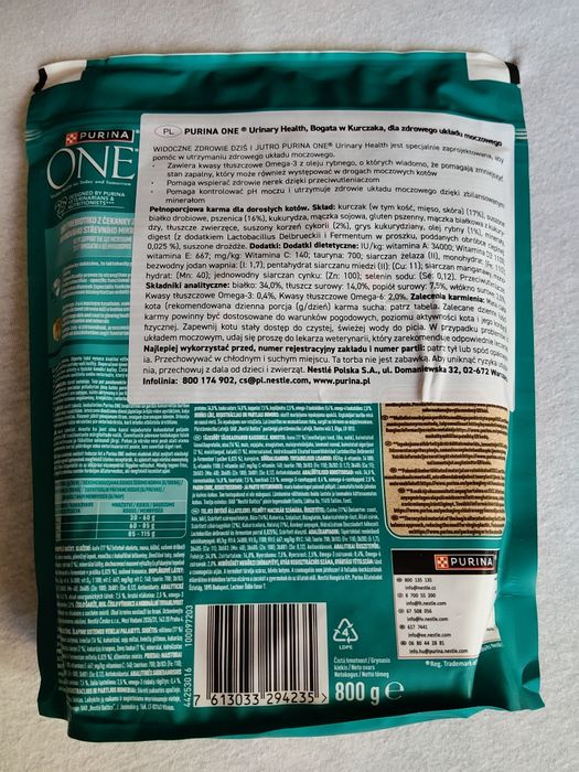 Purina one karma sucha dla kota