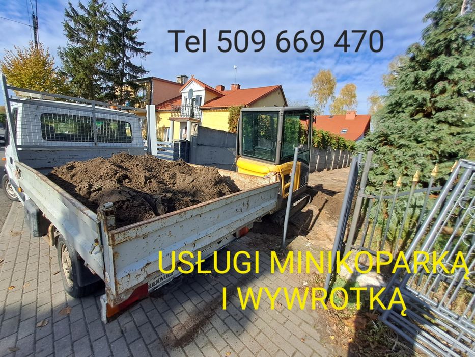 Usługi Minikoparka wywrotka wywóz ziemi gruzu