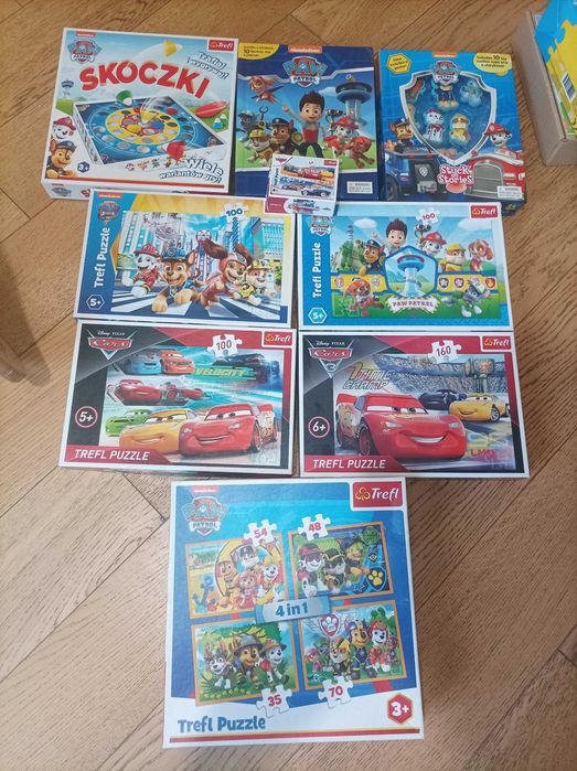 Puzzle i gry Psi Patrol, Auta, Paw Patrol, Cars