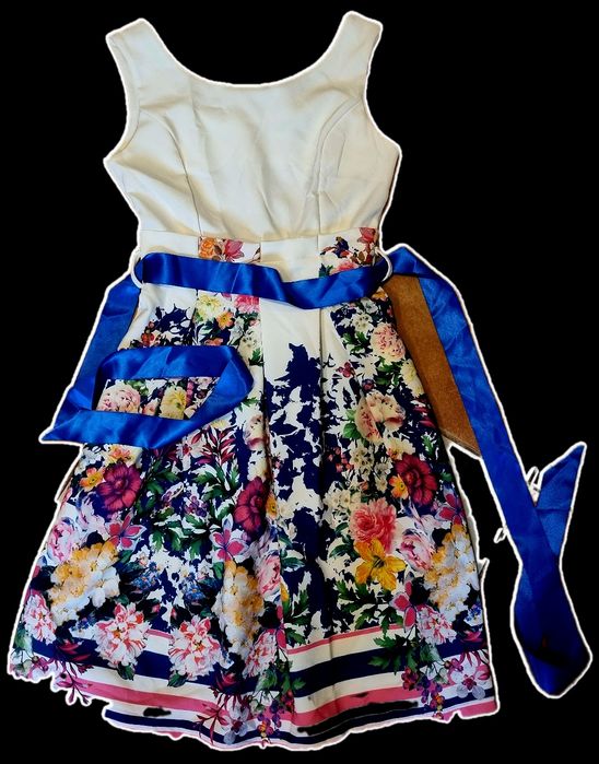 Nowa włoska sukienka Pala D'Oro S kontrafałda