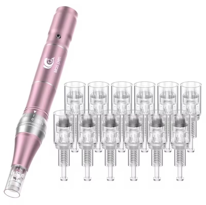 Dermapen microagulhamento com 12 cartuchos