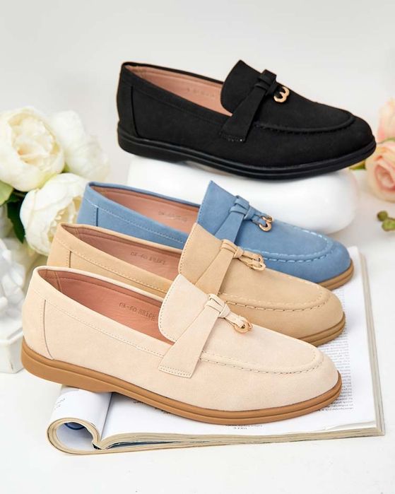 4 KOLORY 36 37 38 mokasyny 39 40 41 półbuty na płaskiej podeszwie ozdo