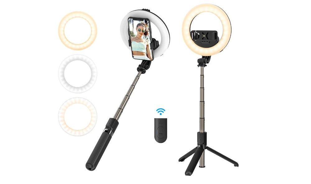 Selfie stick comando / anel de iluminação BlitzWolf BW-BS8 Pro SELA