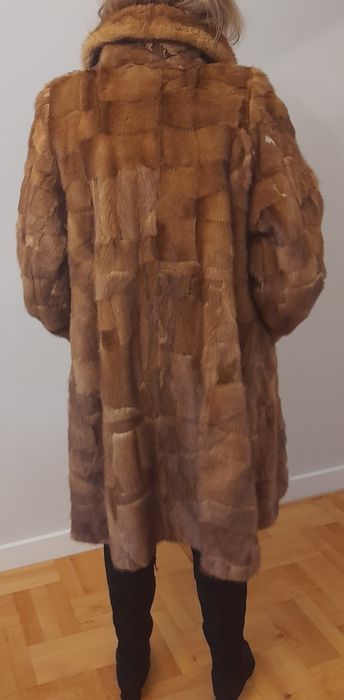 Futro brązowe z norek