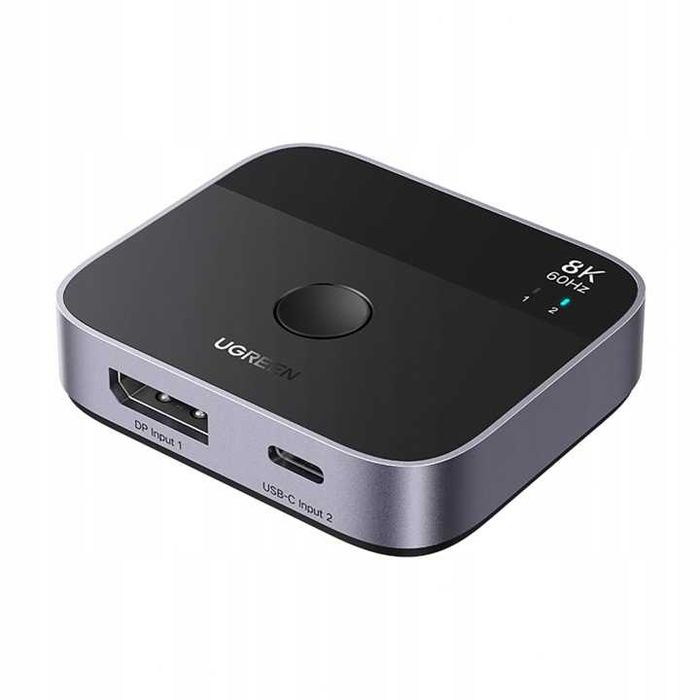 UGREEN przełącznik DisplayPort USB-C 2x1 8K 60Hz 4K 240Hz DP1.4, A-