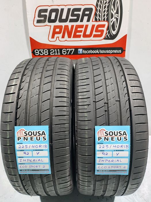 2 pneus semi novos 225-40R18 Imperial - Oferta dos portes