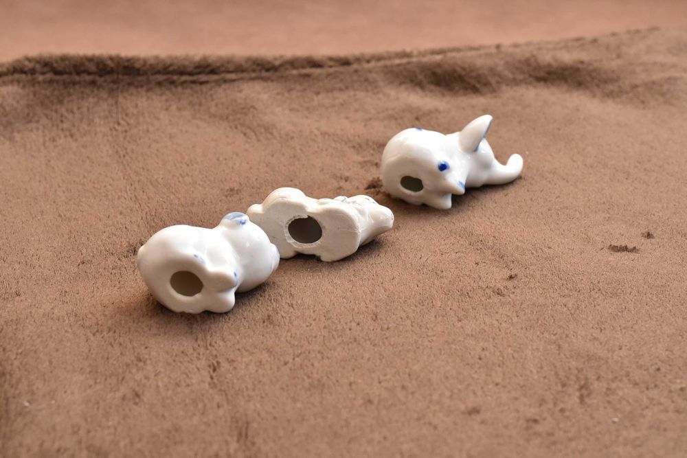 stare figurki słonik króliczek świnka