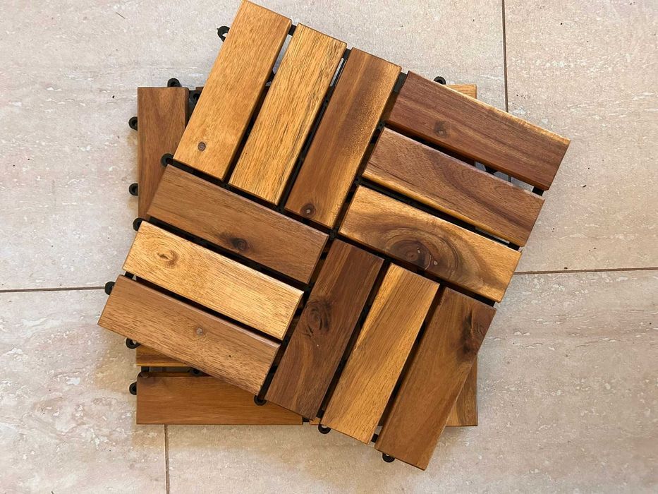 Płyta podłogowa, balkon, taras, sauna, Akacja Brown lub Gold