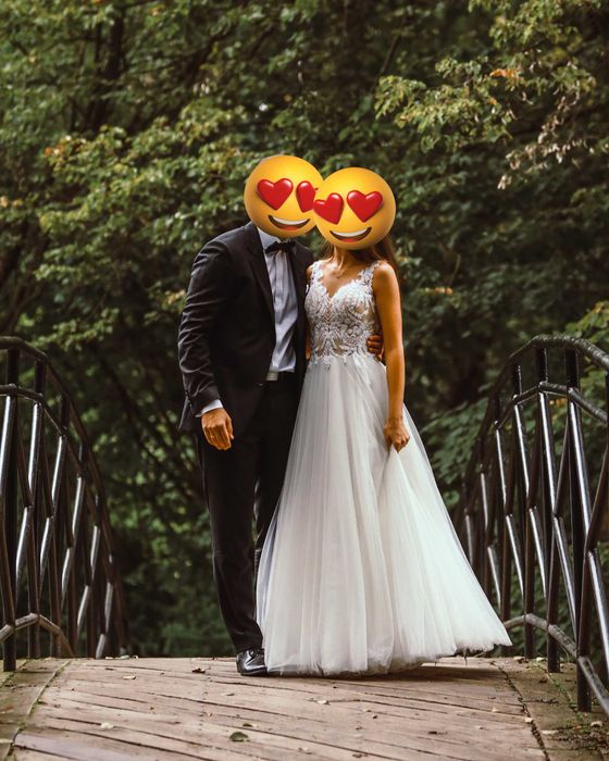 Suknia Ślubna Sukienka Biała na Ślub Wesele Litera A XSS/XS roz 32/34