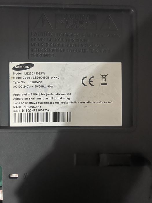 Tv samsung para peças ecran funciona menos a fonte