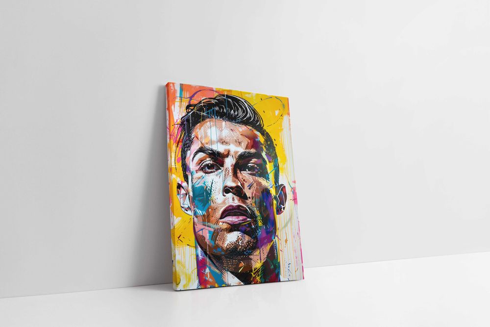 Obraz na płótnie Cristiano Ronaldo CR7 30x40 - Nowoczesny Portret