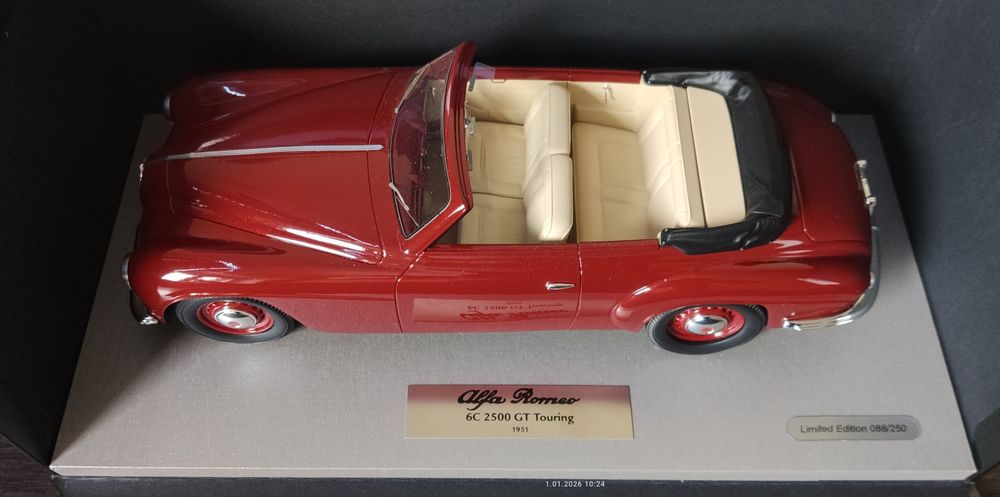 Alfa Romeo 6C 2500 GT Touring 1951 rok 1:18  BBR