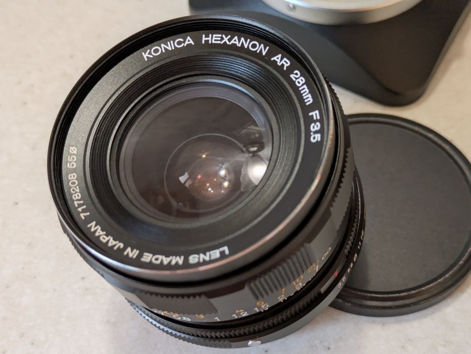 Konica Hexanon AR 28mm f3.5 (повний комплект)
