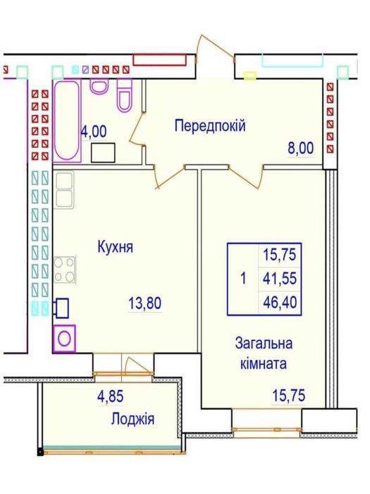 ТОП-ціна! 1-кімнатна 47 м² в новобудові, котел, поверх 2/9 ТЕРМІНОВО!!