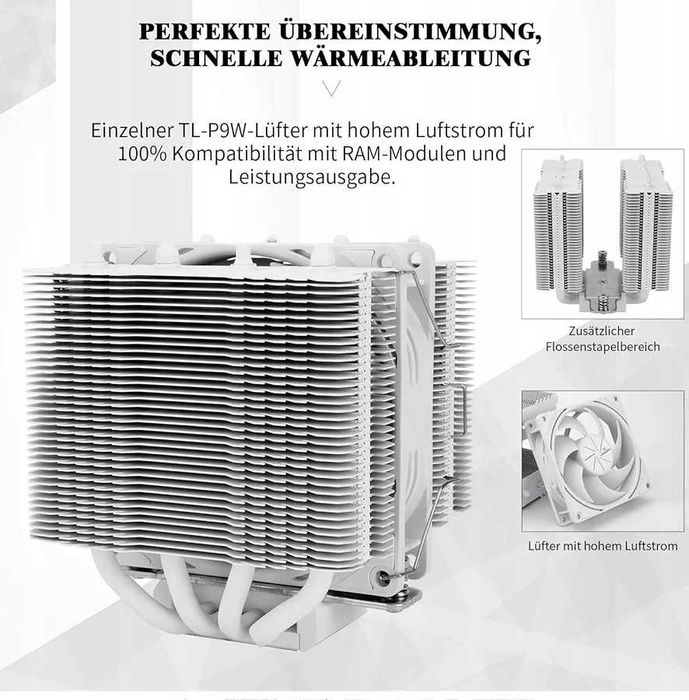 Chłodzenie procesora powietrzem Thermalright Peerless Assassin 90 SE Biały