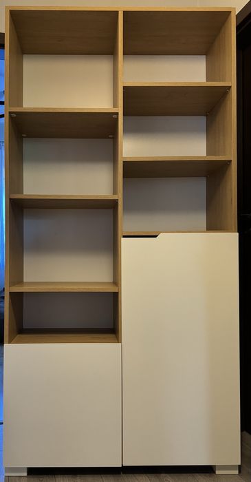 Regał Meblik UNI OAK białe fronty