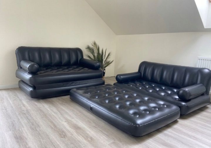 Materac dmuchany sofa 5w1 łóżko 2 os na działkę