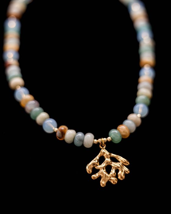 Handmade naszyjnik z naturalnym amazonitem