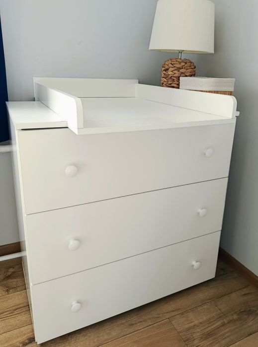 Komoda przewijak biała 3 szuflady