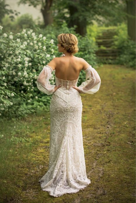 Przepiękna Boho Suknia Ślubna rozm. S