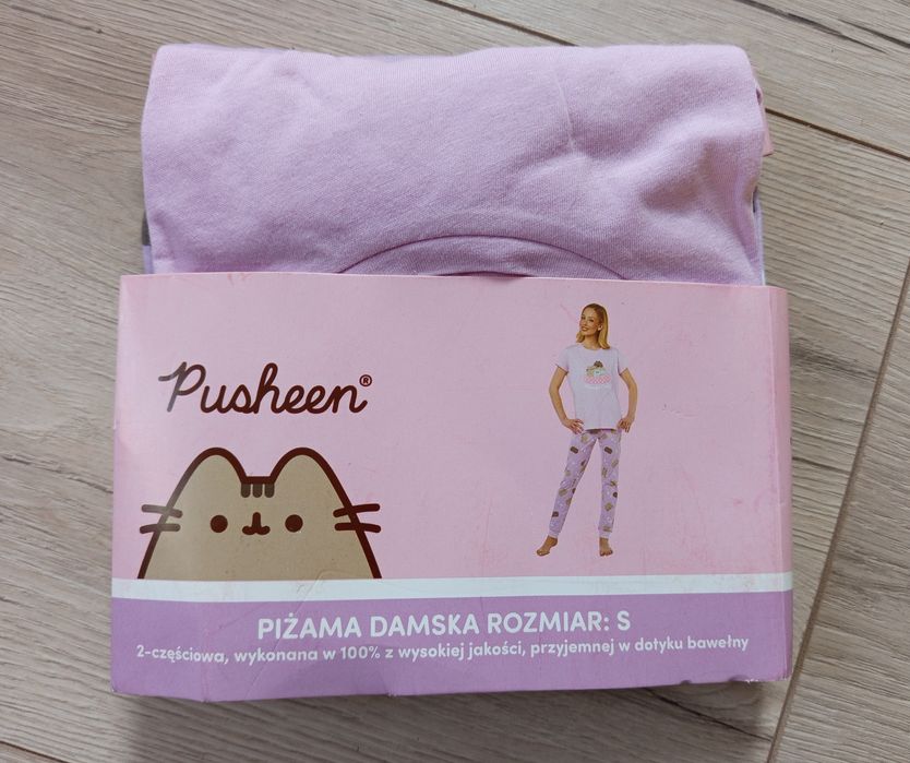 Nowa damska bawełniana piżama z kotem PUSHEEN