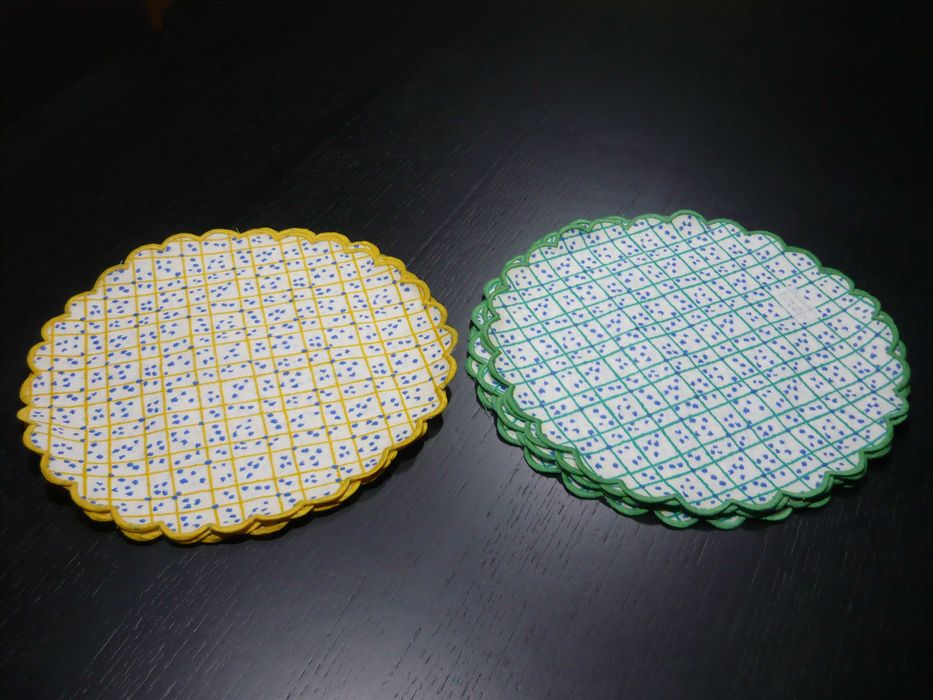 Marcadores naperons redondos PVC para mesa (9 unidades)