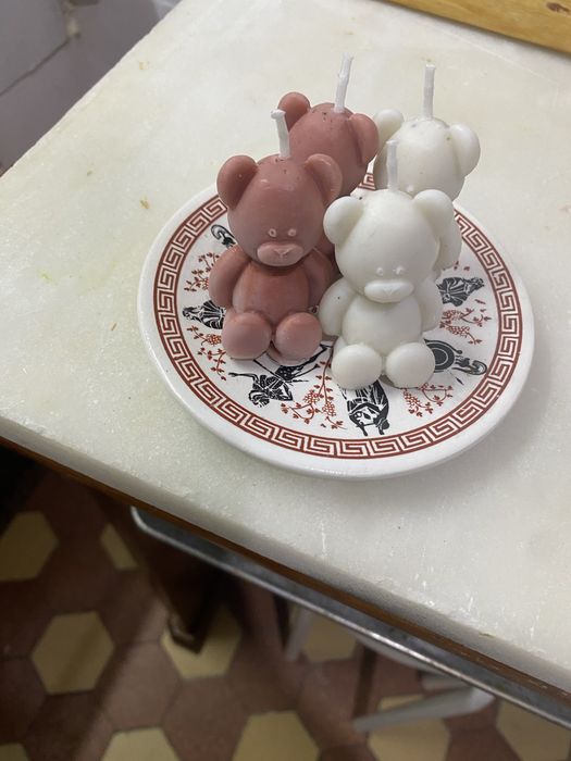 Conjunto velas ursos aromaticas