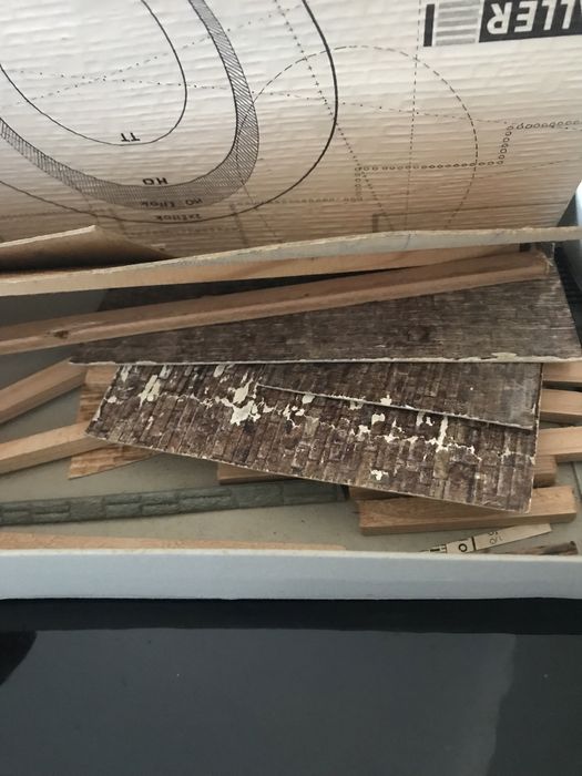 Faller 552 Para comboios Tunel pecas em papel e madeita