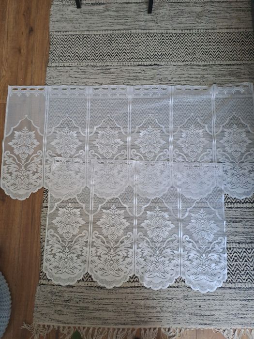 Białe firanki zazdrostka 2 sztuki