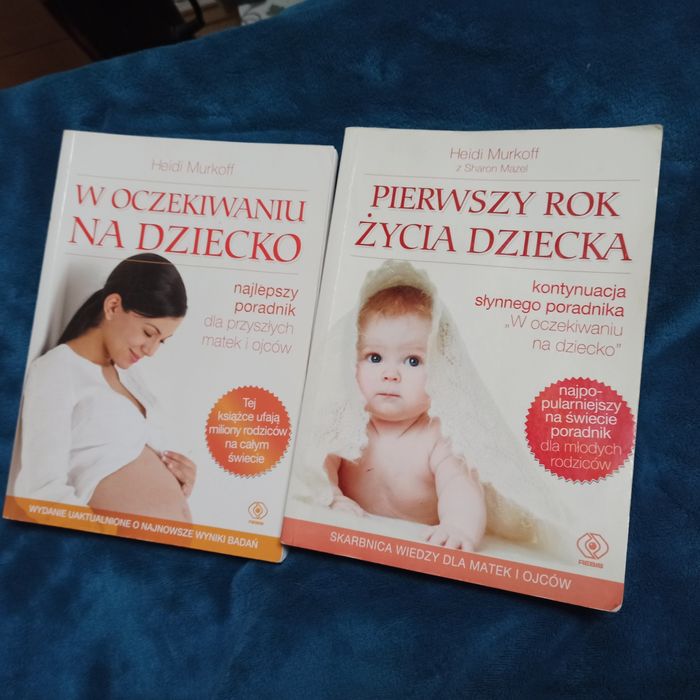 Książki "W oczekiwaniu na dziecko" i "Pierwszy rok życia dziecka"