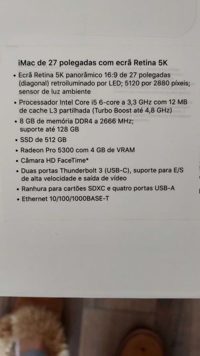 IMAC 27 polegadas com ecrâ retina 5k
