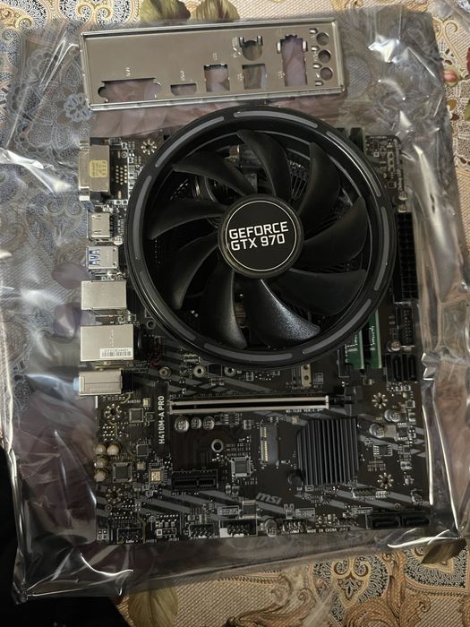 Комплект i3 10100f+h410m-a pro+8Gb DDR4+кулер