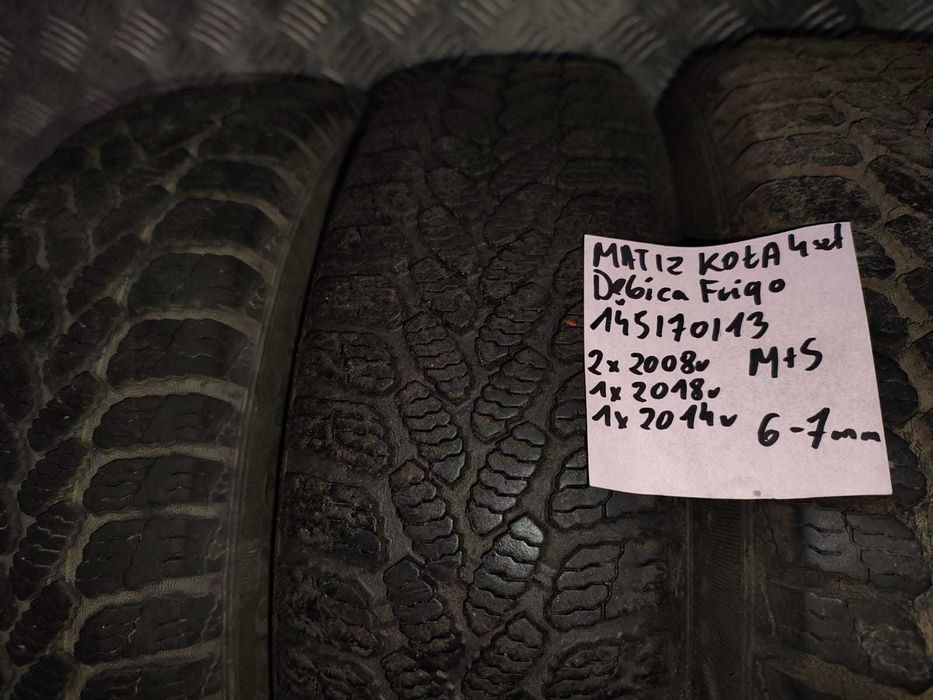matiz koła 4szt 145/70/13 2x2008r 1x2018r 1x2014r 6-7mm