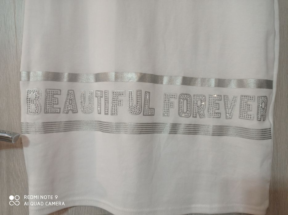 Sukienka biała z cyrkoniami