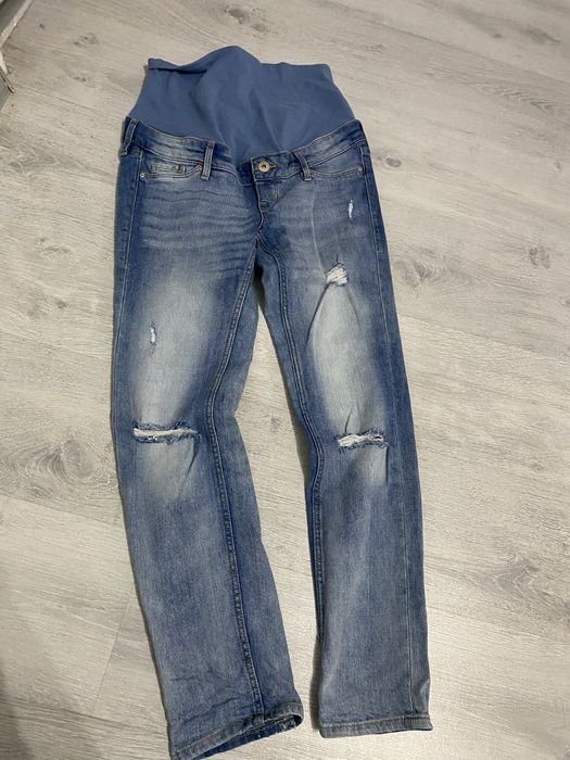 Spodnie jeansowe z przetarciami ciazowe H&M XS
