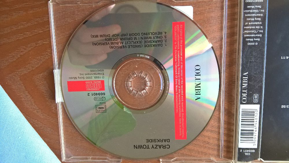 Crazy Town - Dark side - CD Single (portes incluídos)