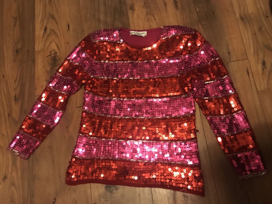 Cathy Hardwick różowy połyskujący sweter