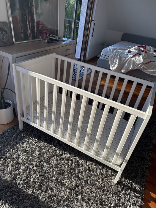 Ikea łóżeczko sudvik z materacem