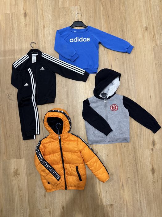 Zestaw ubranek markowych chlopiec Guess i Adidas 98/104