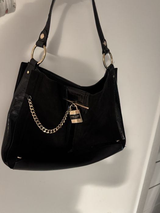 Torebka czarna shopper River Island