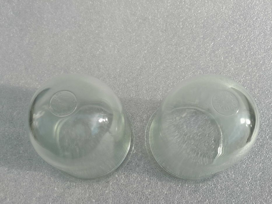 Stara lampa przemysłowa, loft, PRL - klosz szklany