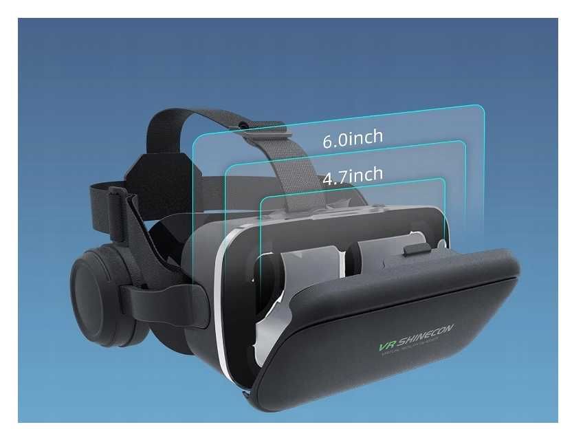 VR 3D Okulary Z SŁUCHAWKAMI Shinecon G04E do telefonu 4.7"- 6 ttst1076