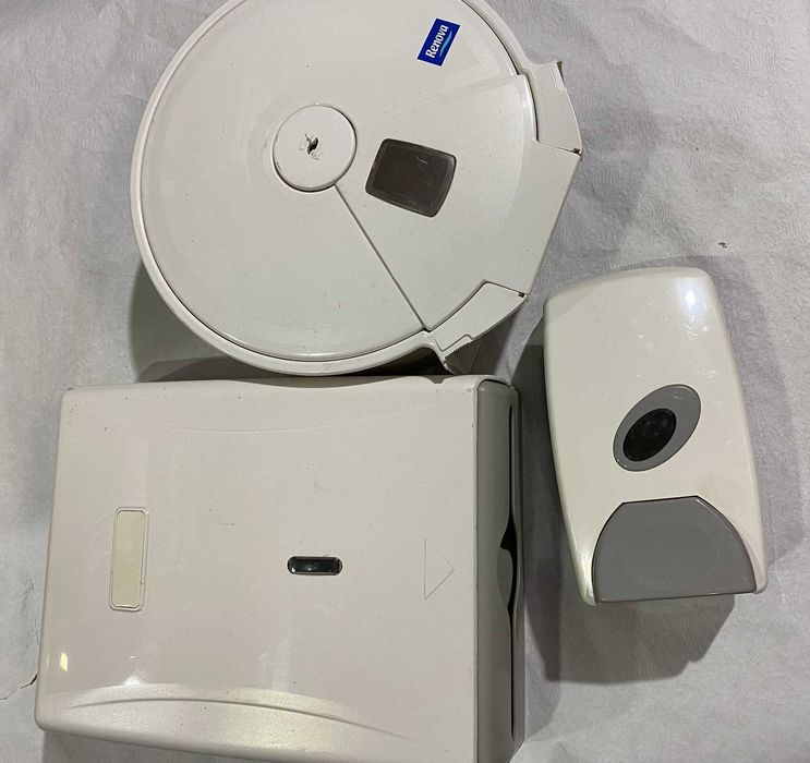 Dispensador de papel, doseador de sabonete liquido