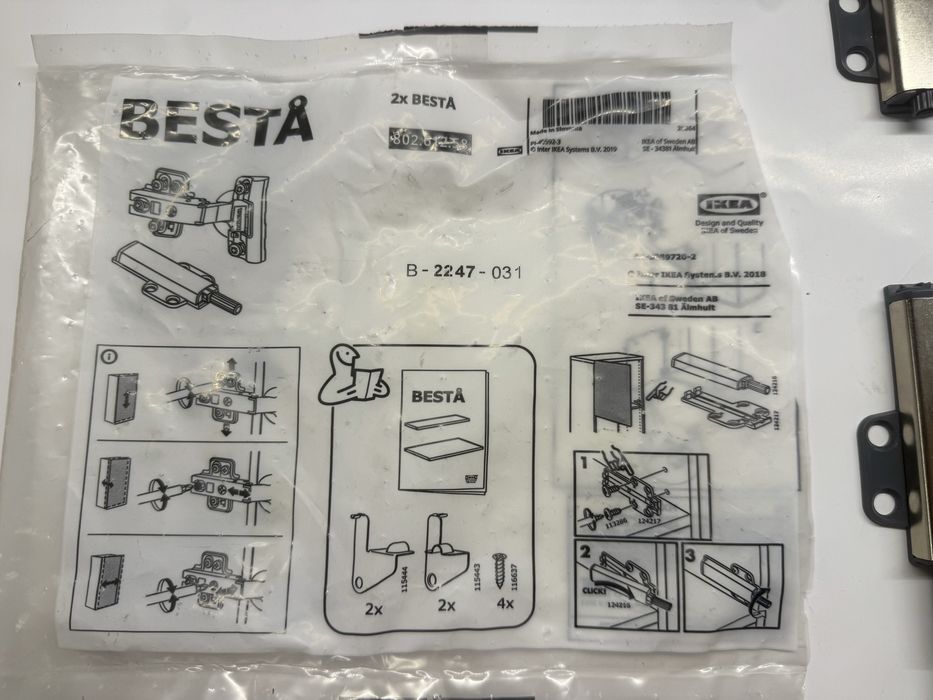 Odbojniki do szafek typu Push- Open 6 sztuk IKEA Besta dotykowe