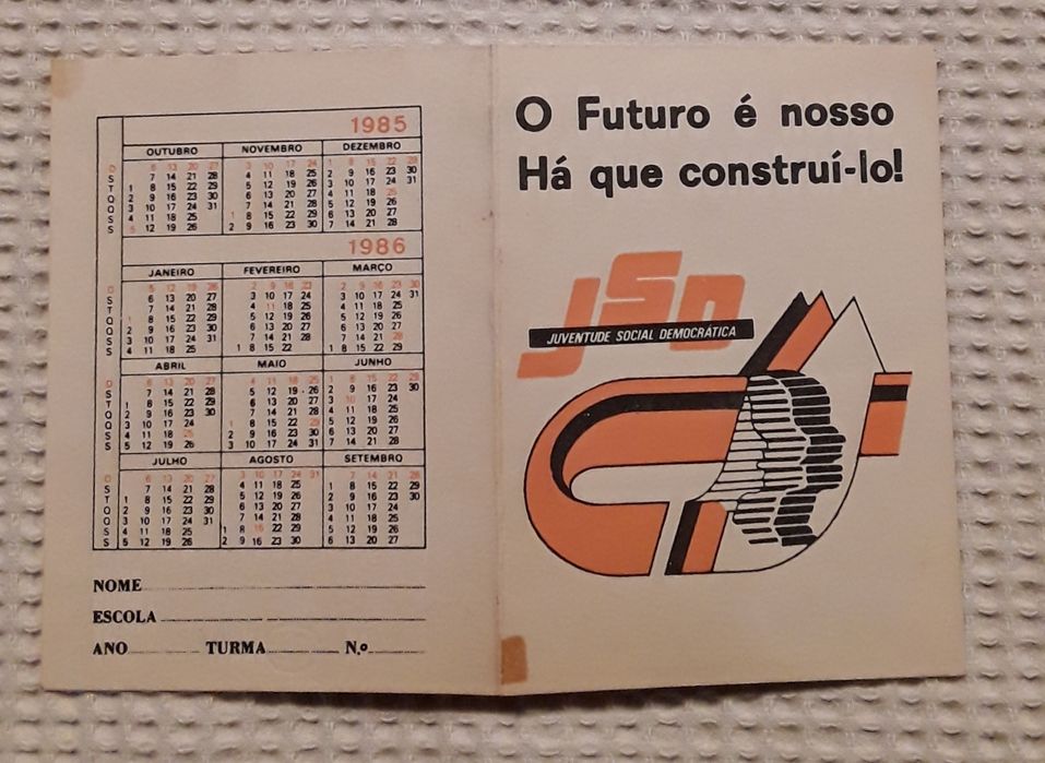 Calendários de bolso - Política (PSD, AD, PS, outros)