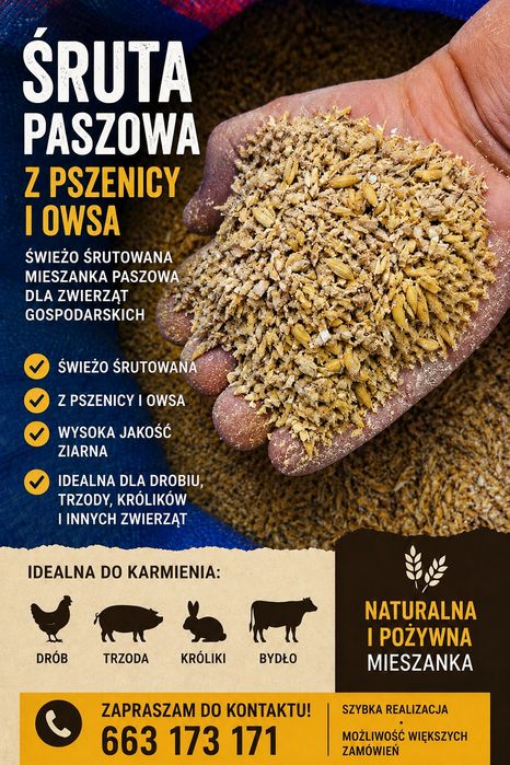 Pasza ,Śruta z pszenicy z owsem
