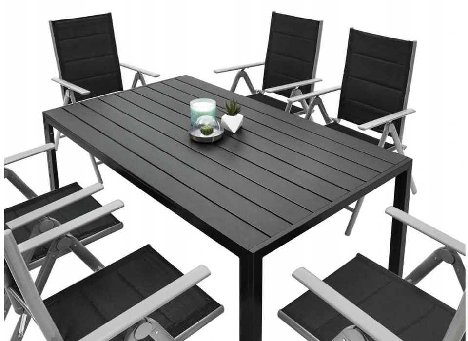 Meble Ogrodowe Zestaw STÓŁ 6+1 NA TARAS BALKON