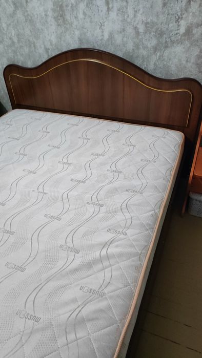 Ліжко двухспальне з ортопедичним матрасом, кровать, матрас