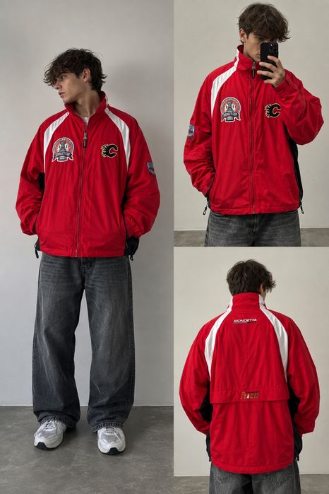 Kurtka NHL Calgary Flames Stanley Cup 2004 Mondetta Sport Vintage Oversize L