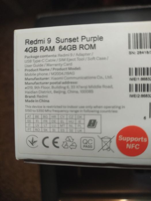 Продам Redmi 9  4*64 NFC